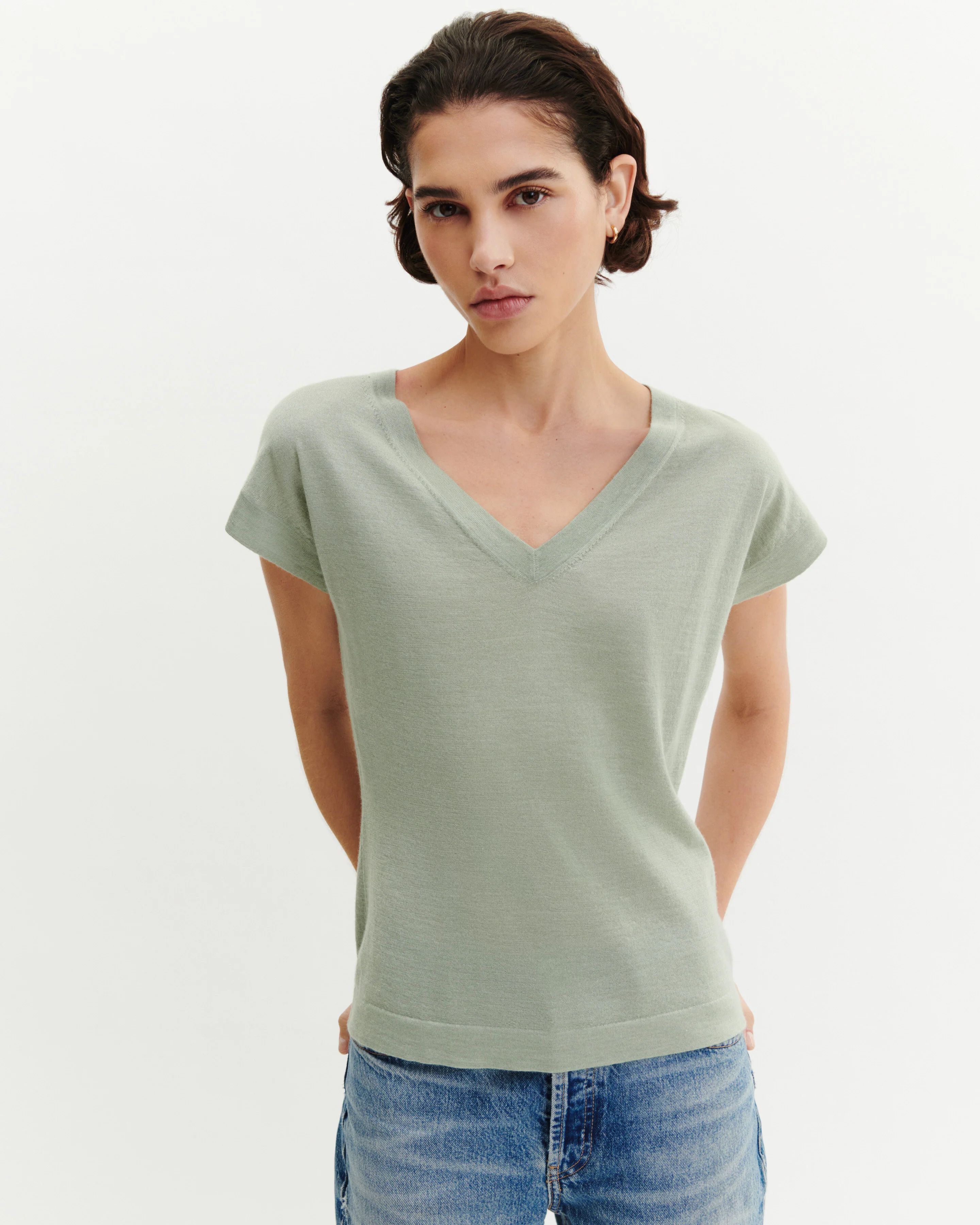 T-shirt col V - Image 2