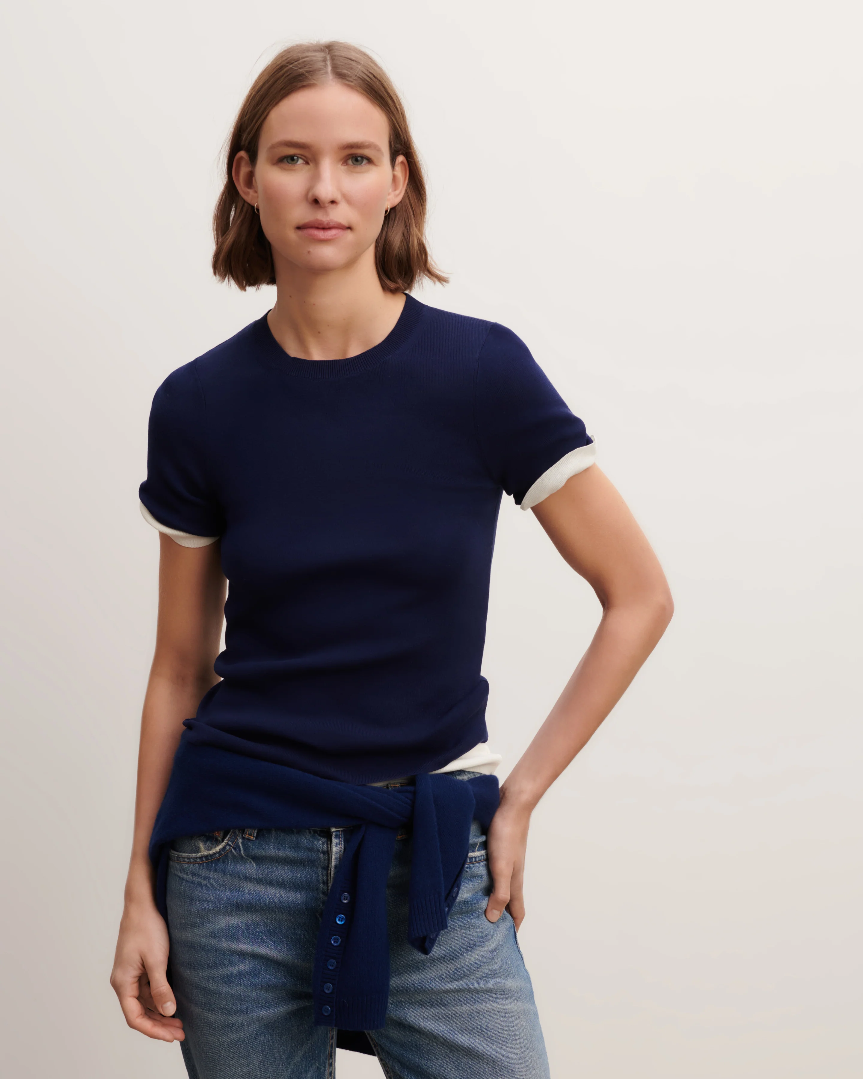 T-shirt en maille unie