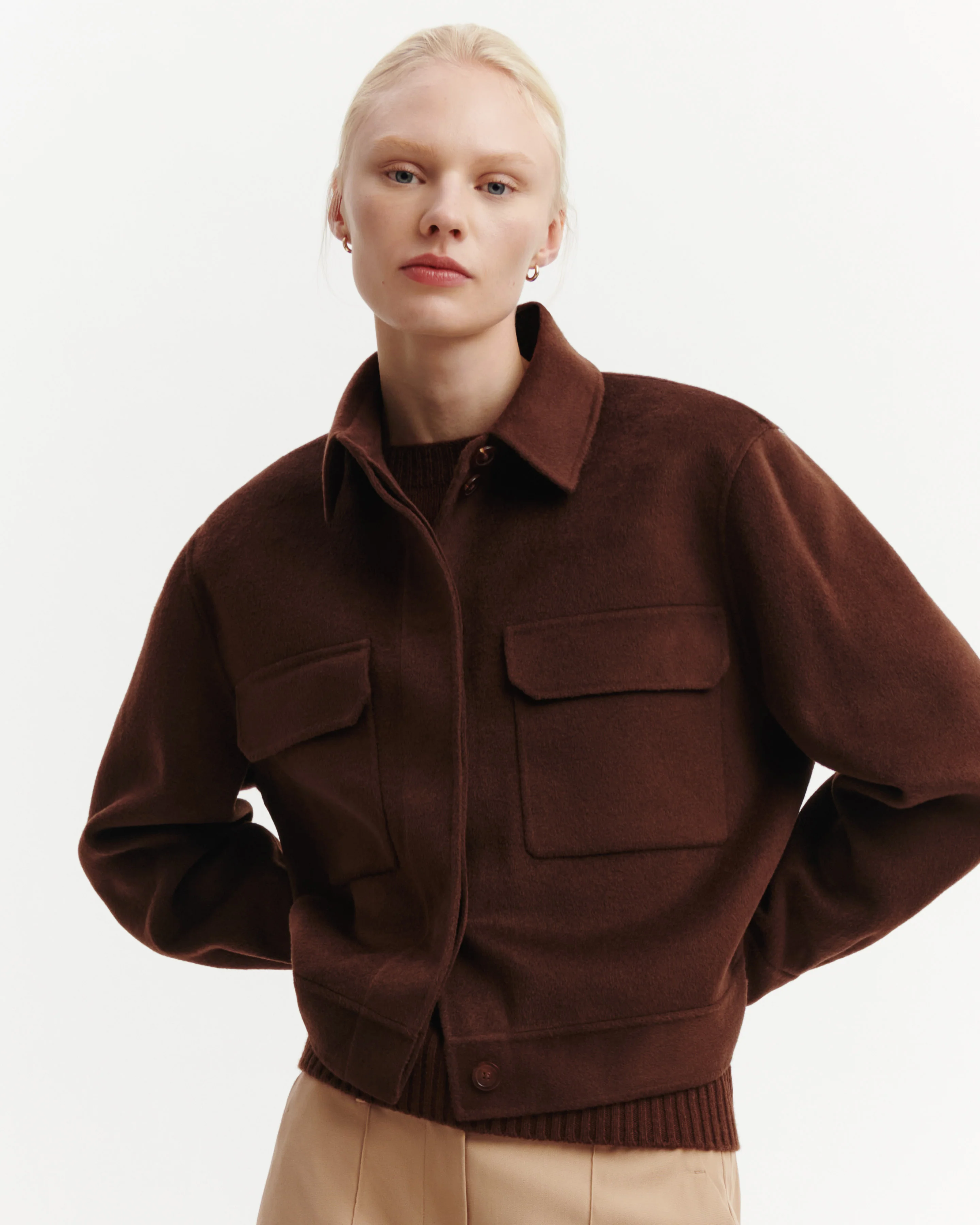 Veste double face à poches
